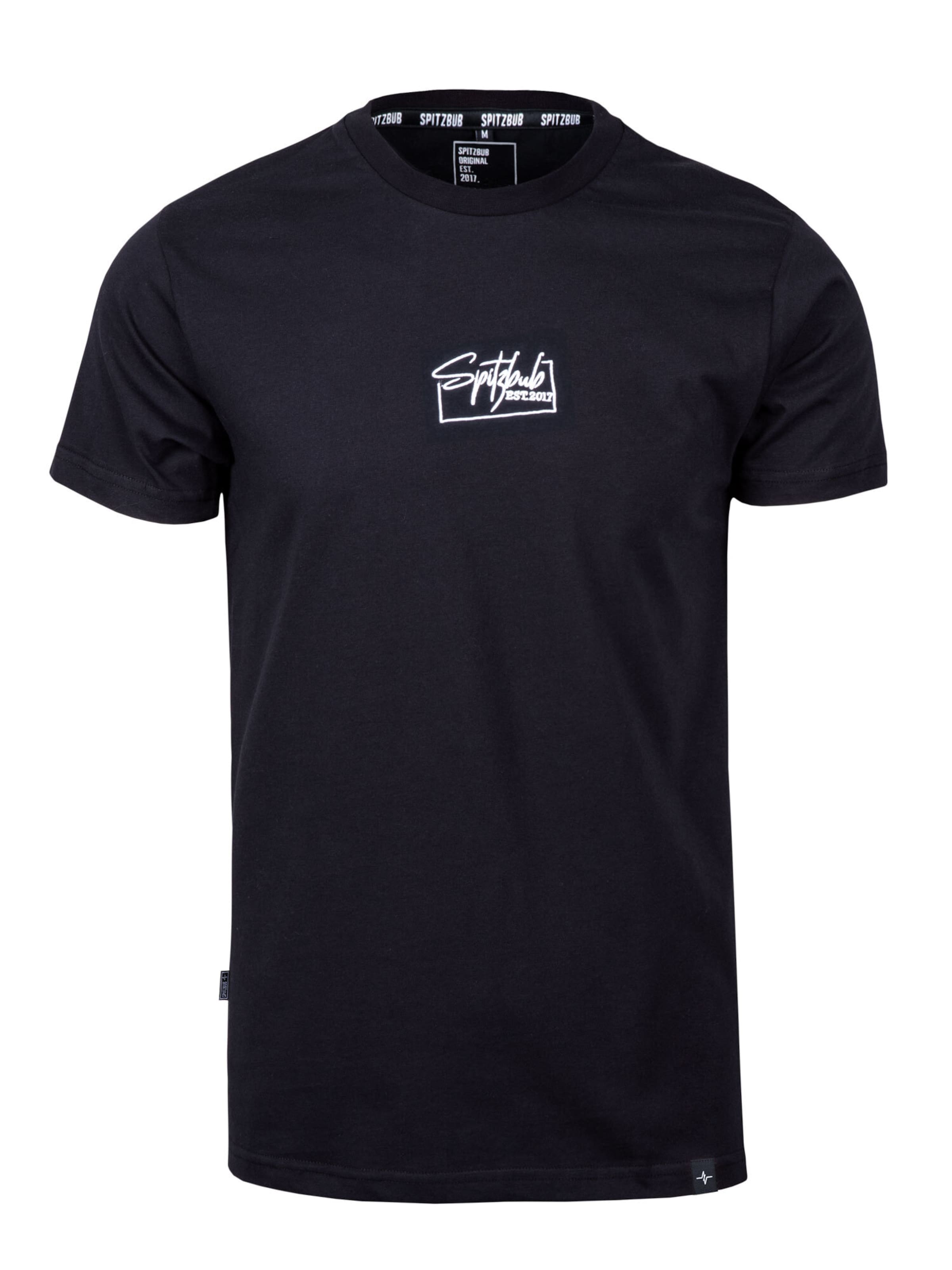 SPITZBUB Shirt 'Adrian' in Schwarz: Vorderseite