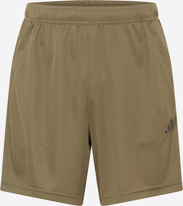 ADIDAS PERFORMANCE Sportshorts 'Train Essentials Piqué 3-Stripes' in Grün: predná strana