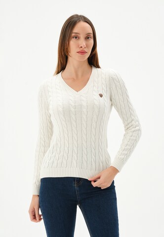 Giorgio di Mare Sweater in White: front