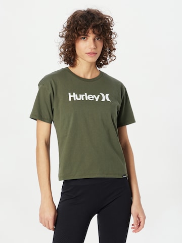Hurley - Camisa funcionais 'OCEANCARE' em verde: frente