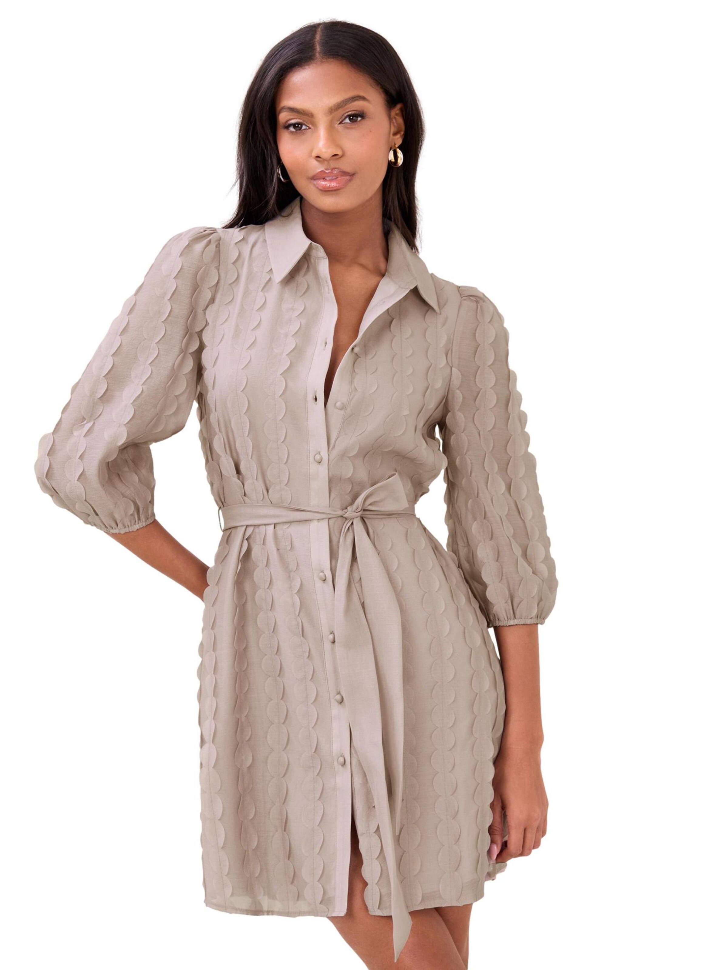 Robe-chemise Lipsy en beige