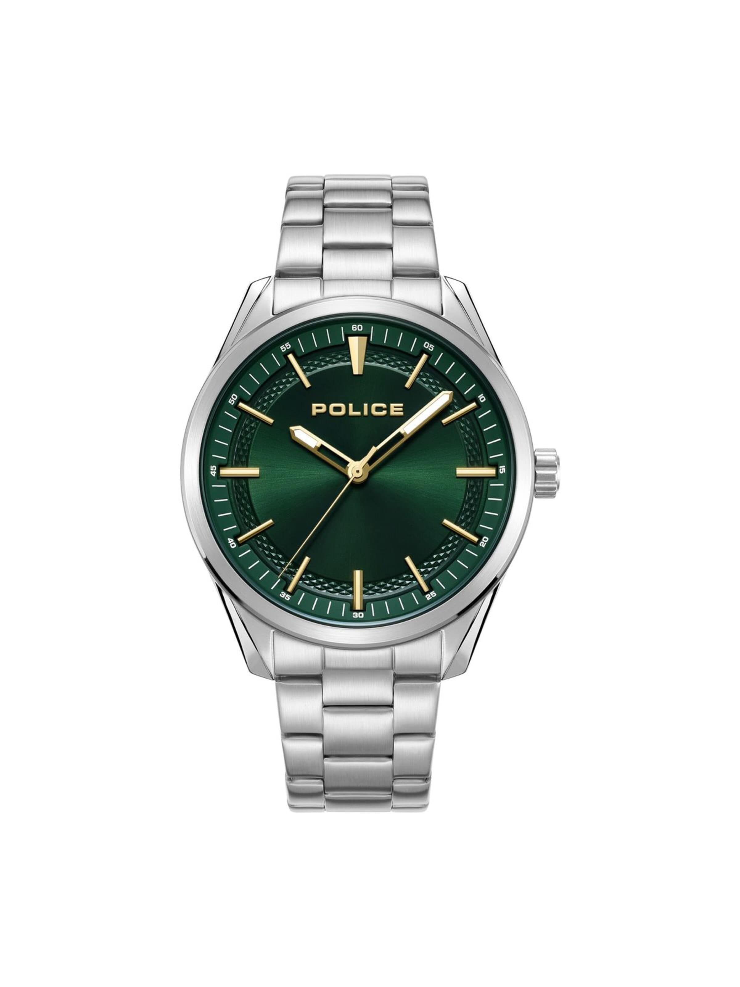 Montre à affichage analogique POLICE en vert : devant