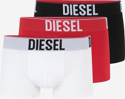 DIESEL Boxershorts 'Damien' in hellgrau / rot / schwarz / weiß, Produktansicht