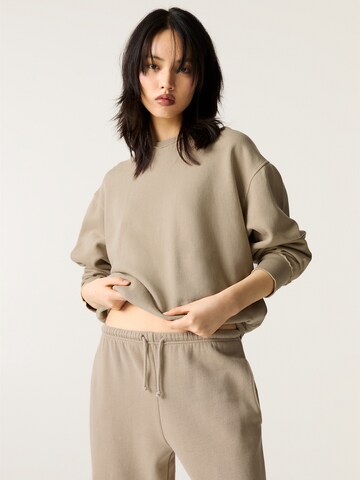 Pull&Bear Mikina – hnědá: přední strana