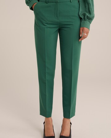 WE Fashion Slimfit Broek in Groen: voorkant