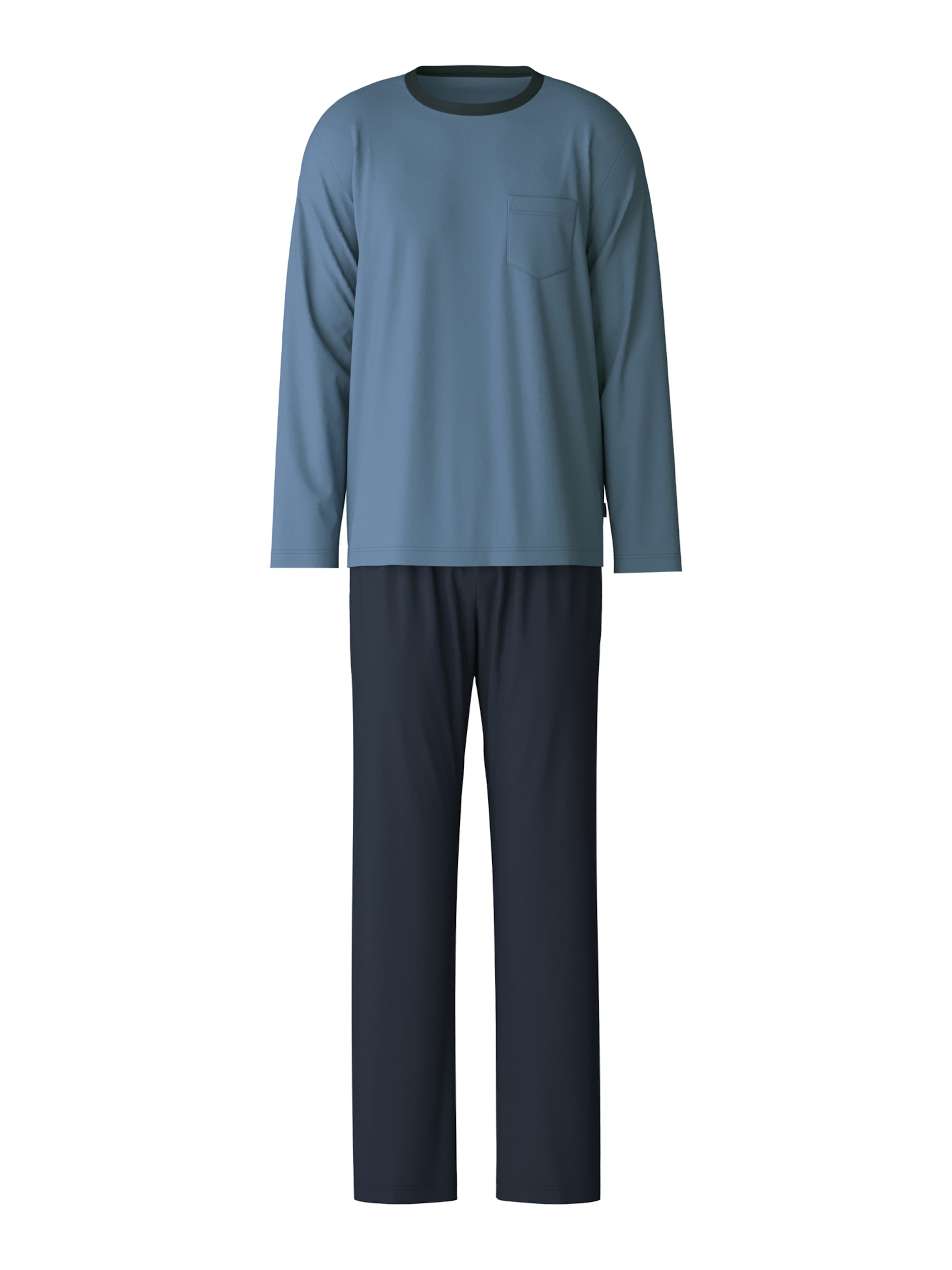 CALIDA Hosszú pizsama - kék: elől