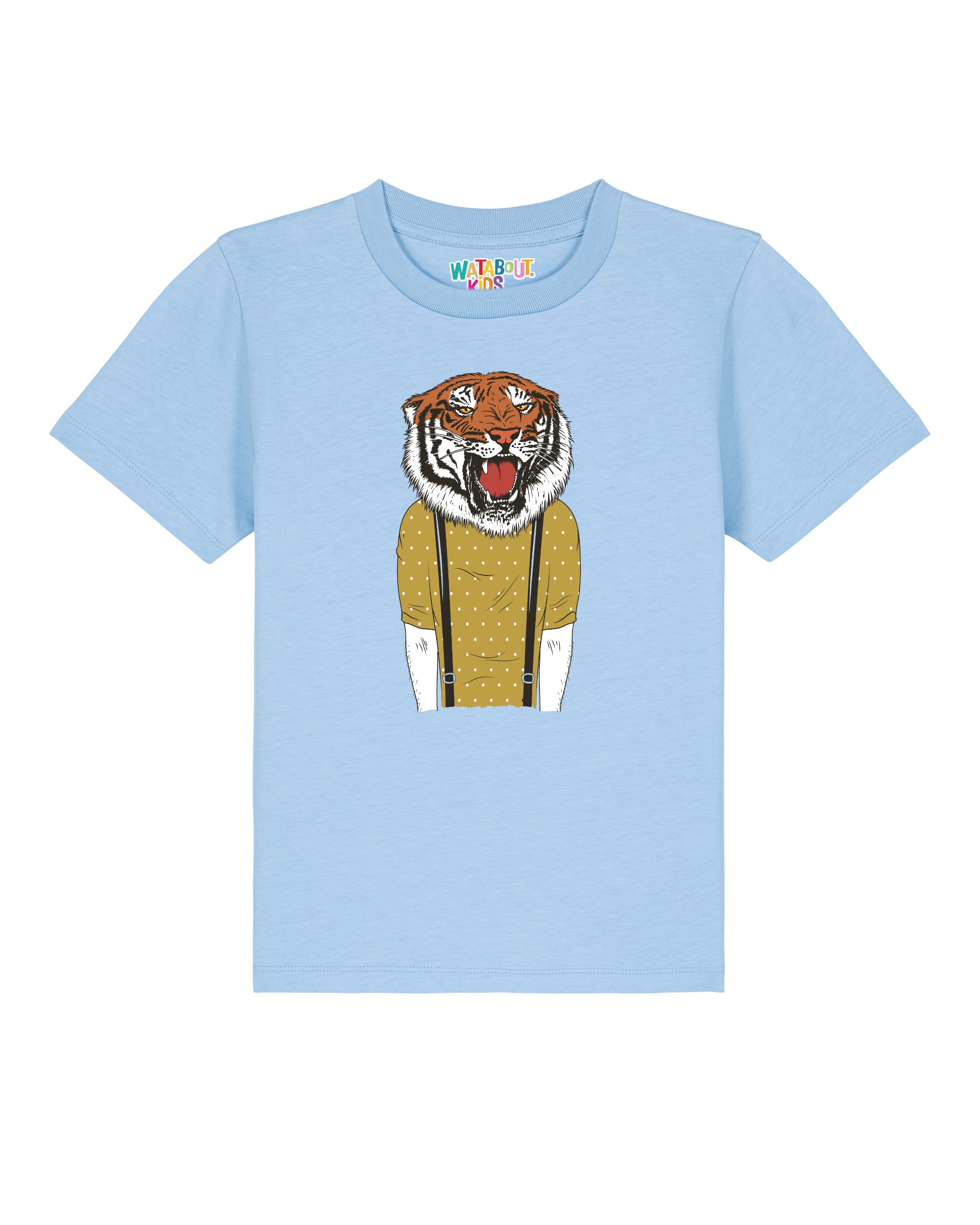 T-Shirt 'Tiger Head' watabout.kids en bleu : devant