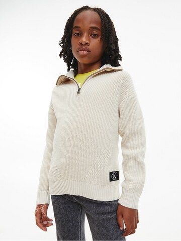 Calvin Klein Jeans Sweater in Beige