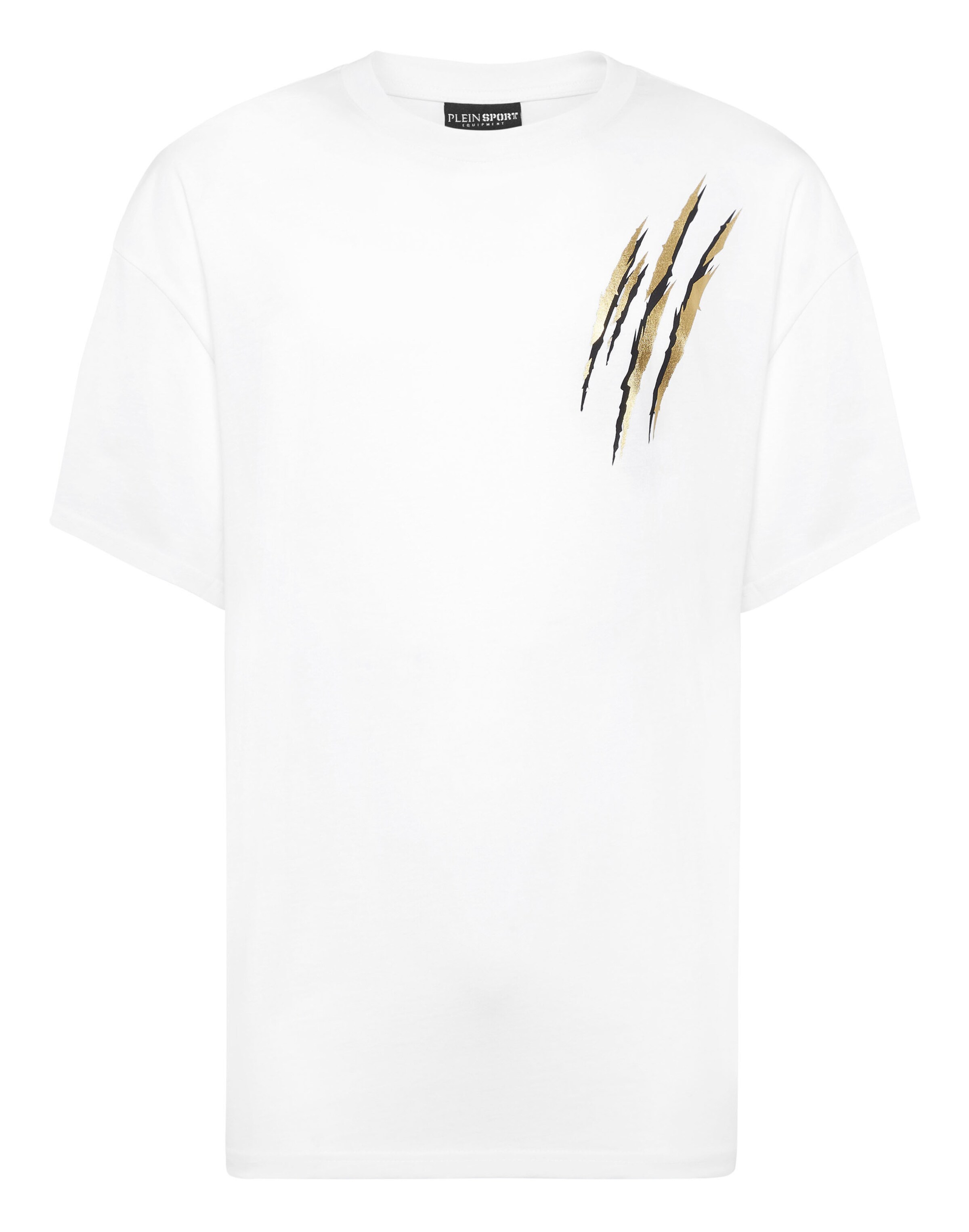 Plein Sport - Camisa 'Scratch' em branco: frente