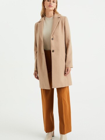 WE Fashion Between-Seasons Coat in Beige