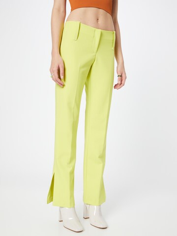 River Island Regular Pleated Pants in Yellow: front