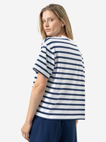 Mey Pajama Shirt 'Breezy Stripes' in Blue