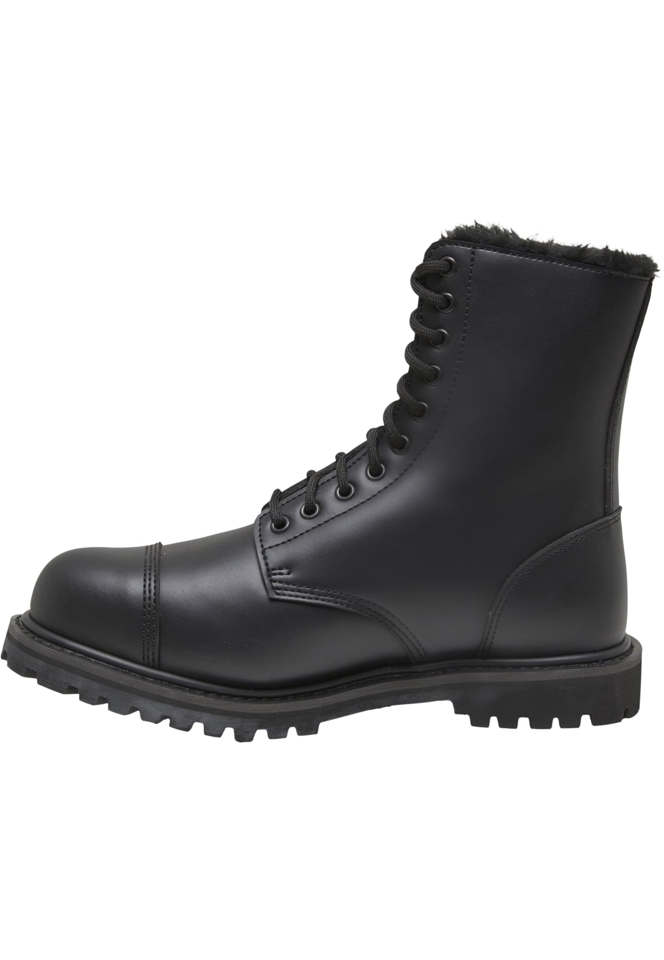 Brandit Veterboots 'Phantom Fur Liner 10' in Zwart: voorkant
