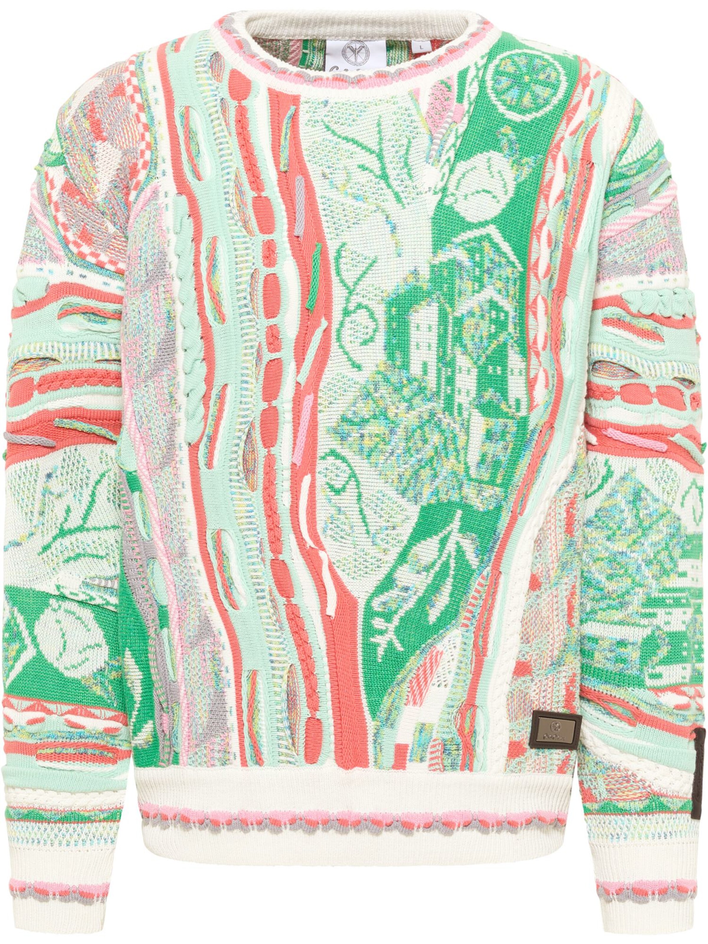 Carlo Colucci Pullover 'Eberhoefer' in Grün: Vorderseite