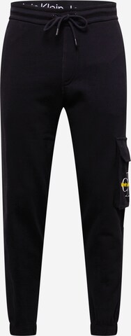 Pantaloni cargo di Calvin Klein Jeans in nero: frontale