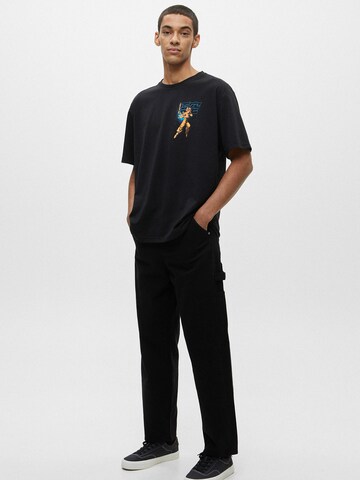 Pull&Bear T-Shirt in Schwarz