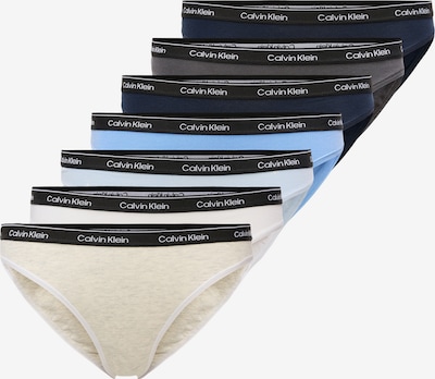 Calvin Klein Underwear Slip u mornarsko plava / nebesko plava / svijetloplava / siva / vuneno bijela / bijela melange, Pregled proizvoda