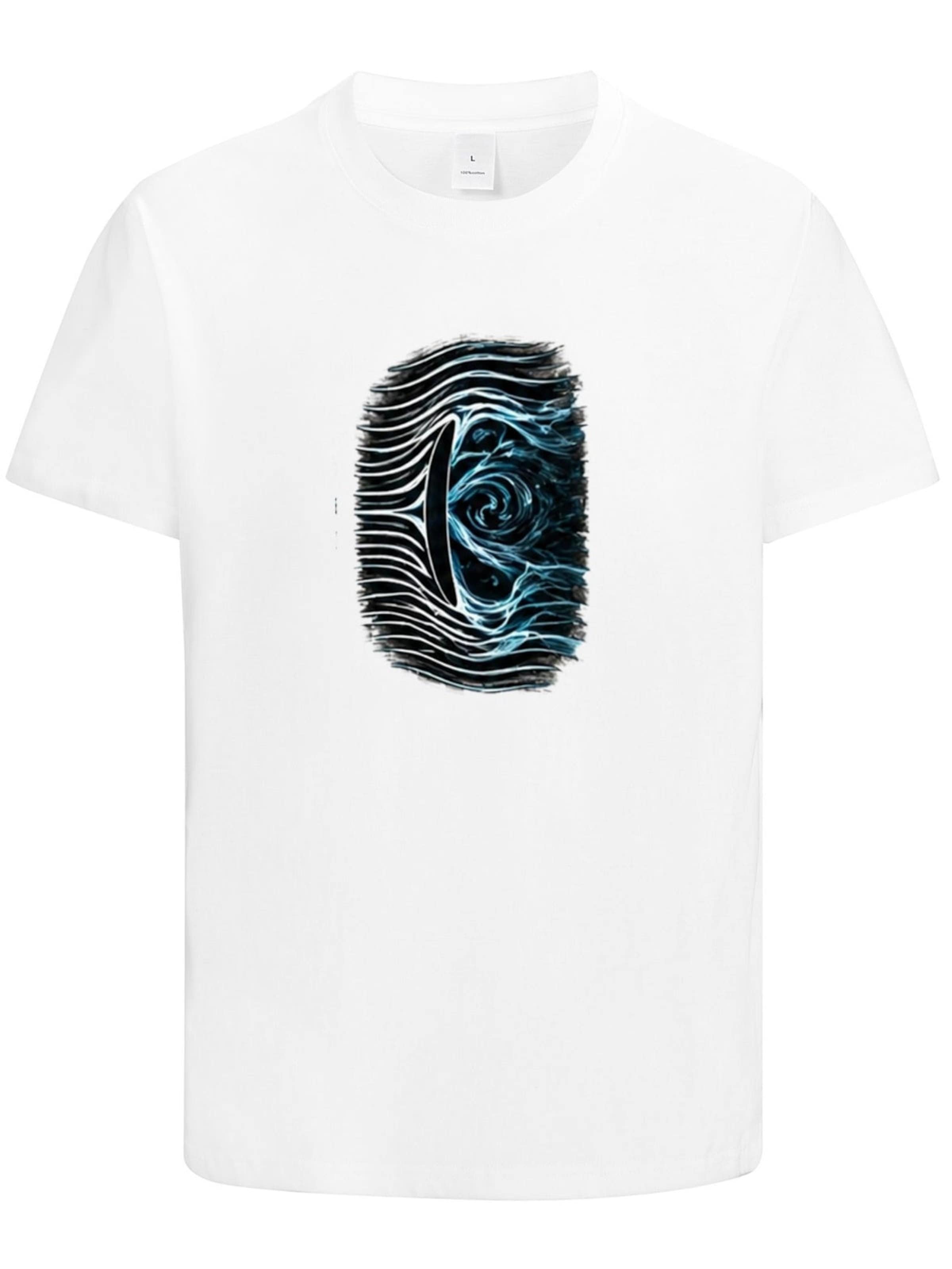 HUSKSWARE Shirt 'Grafik'‌‌‌‌‌‌‌ in Weiß: Vorderseite