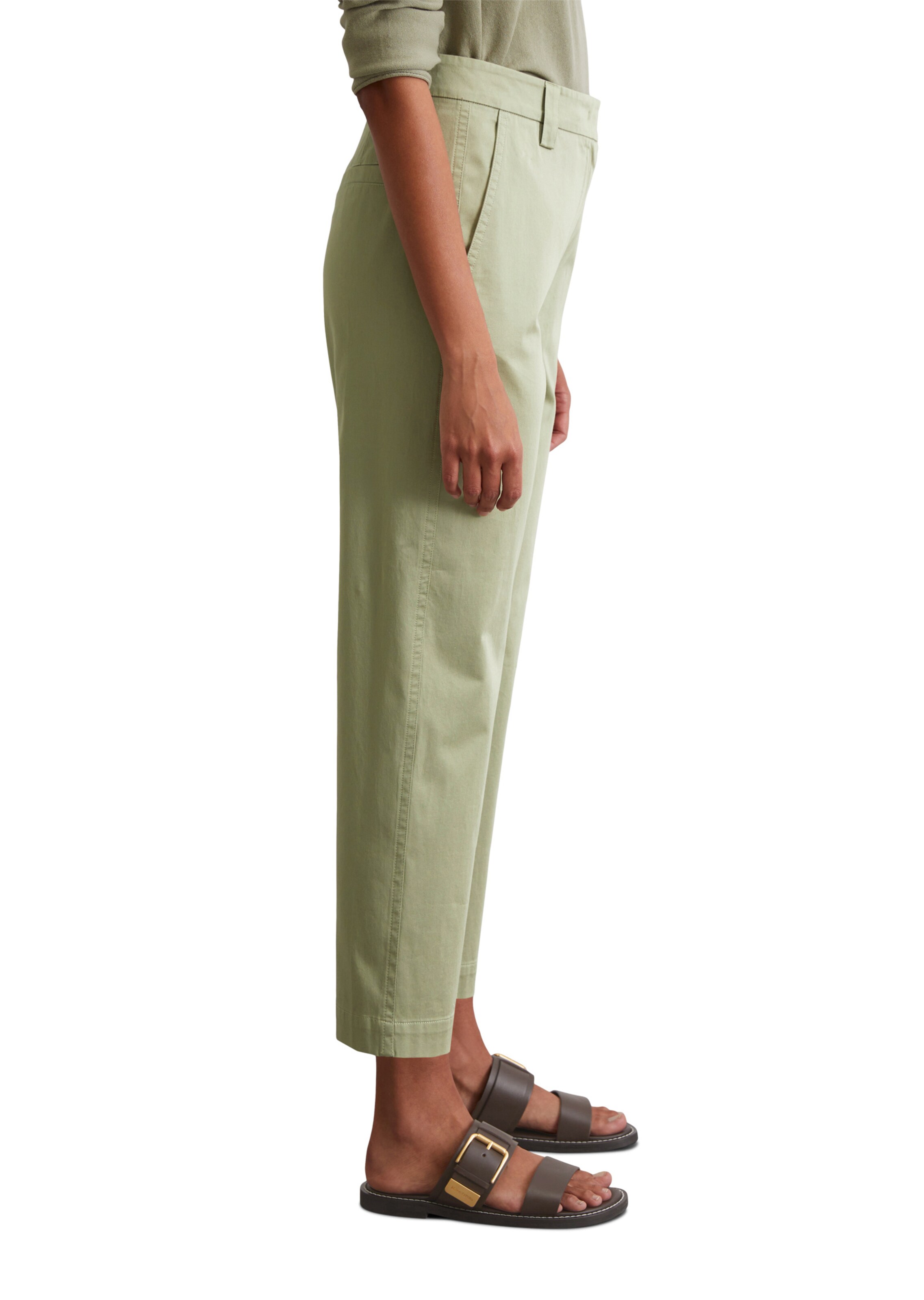 Marc O'Polo Tapered Broek 'Kalni' in Groen