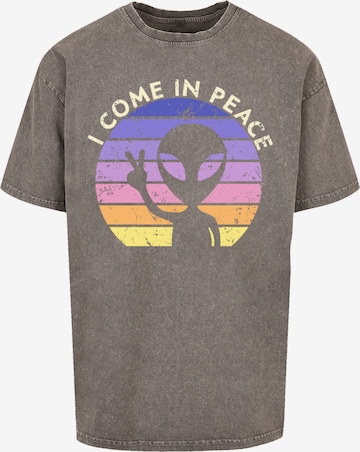 T-Shirt 'Alien Peace Sunset' F4NT4STIC en gris : devant