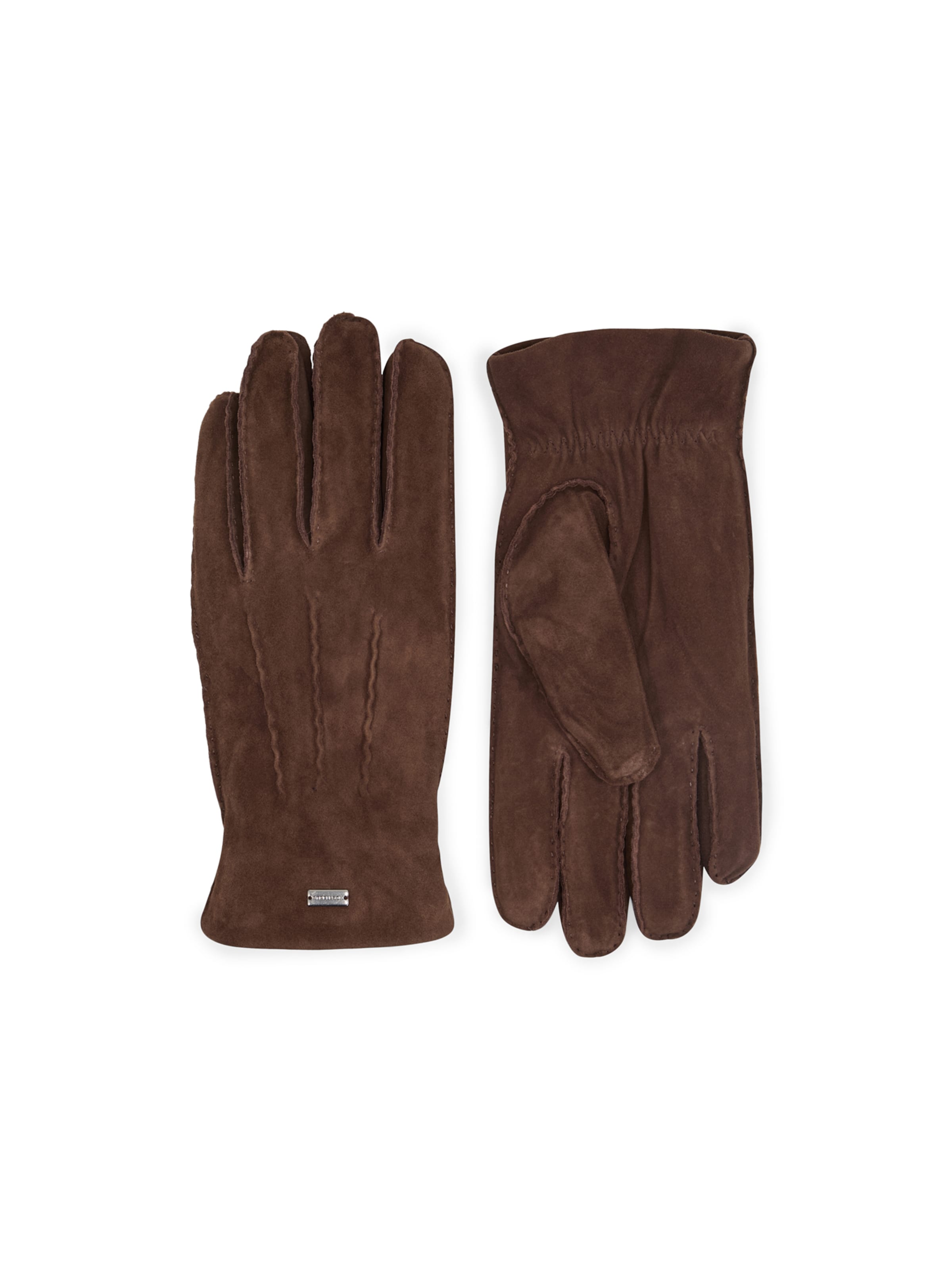 STRELLSON Full finger gloves in Brown: front