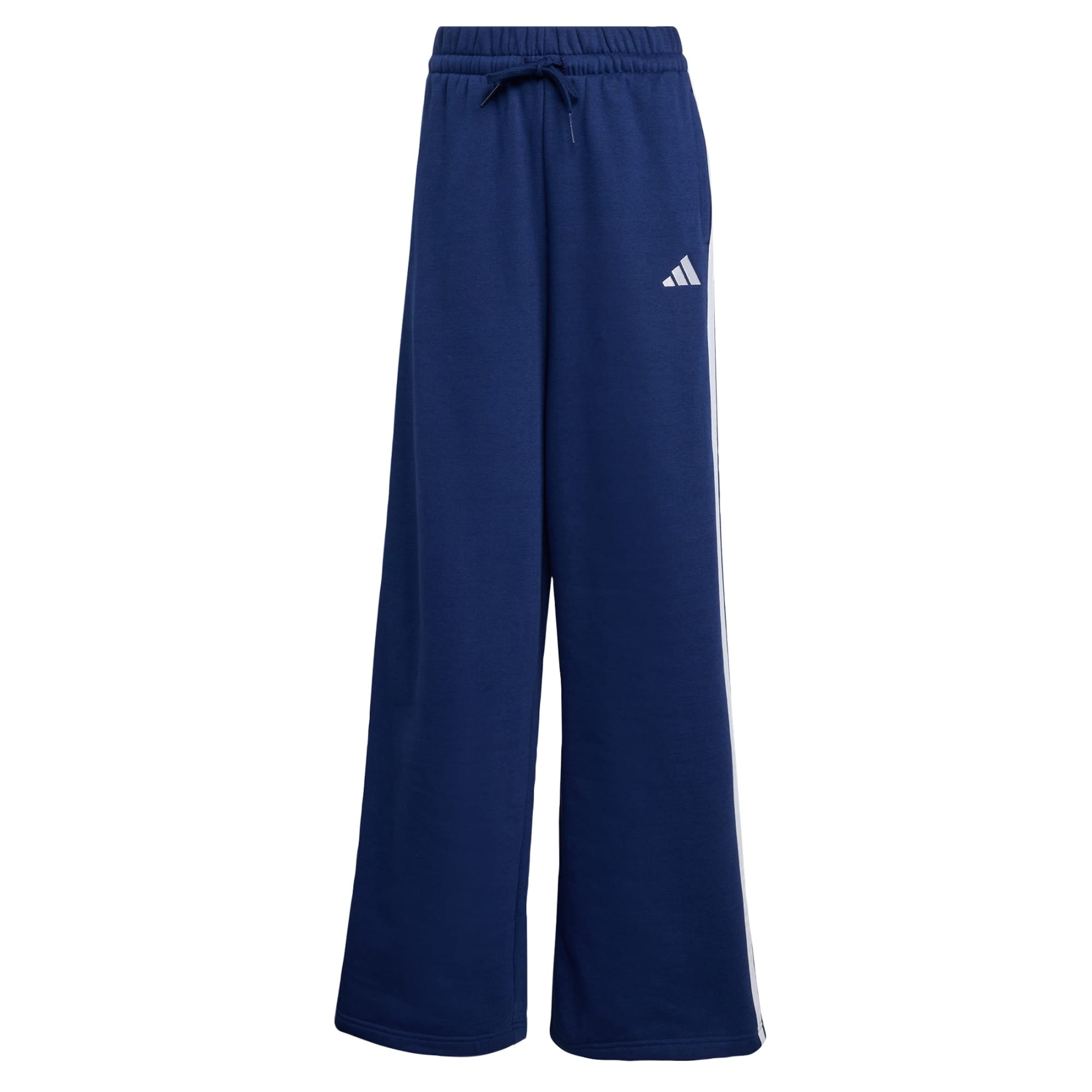 ADIDAS SPORTSWEAR Wide Leg Sporthose '3-Stripes Fleece Wide' in Blau: Vorderseite