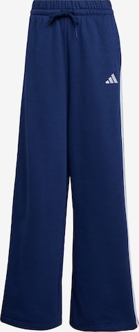Wide Leg Pantalon de sport '3-Stripes Fleece Wide' ADIDAS SPORTSWEAR en bleu : devant