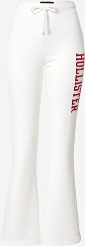 HOLLISTER Flared Pants in White: front