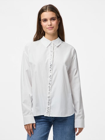 PIECES Blouse 'PCMINE' in Wit: voorkant