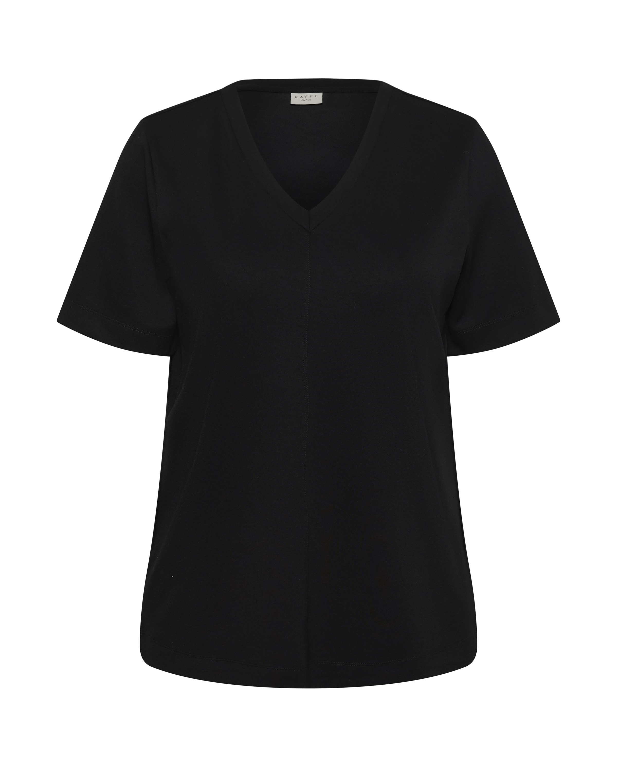 KAFFE CURVE - Camiseta 'KCannia' en negro: frente