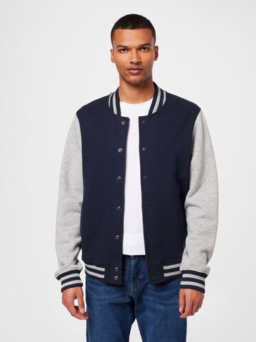 Superdry Sweatvest in Grijs: voorkant