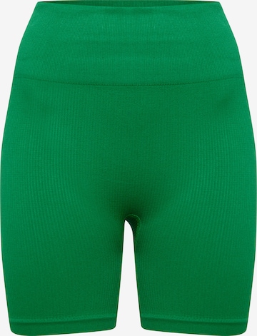 The Jogg Concept Skinny Workout Pants in Green: front