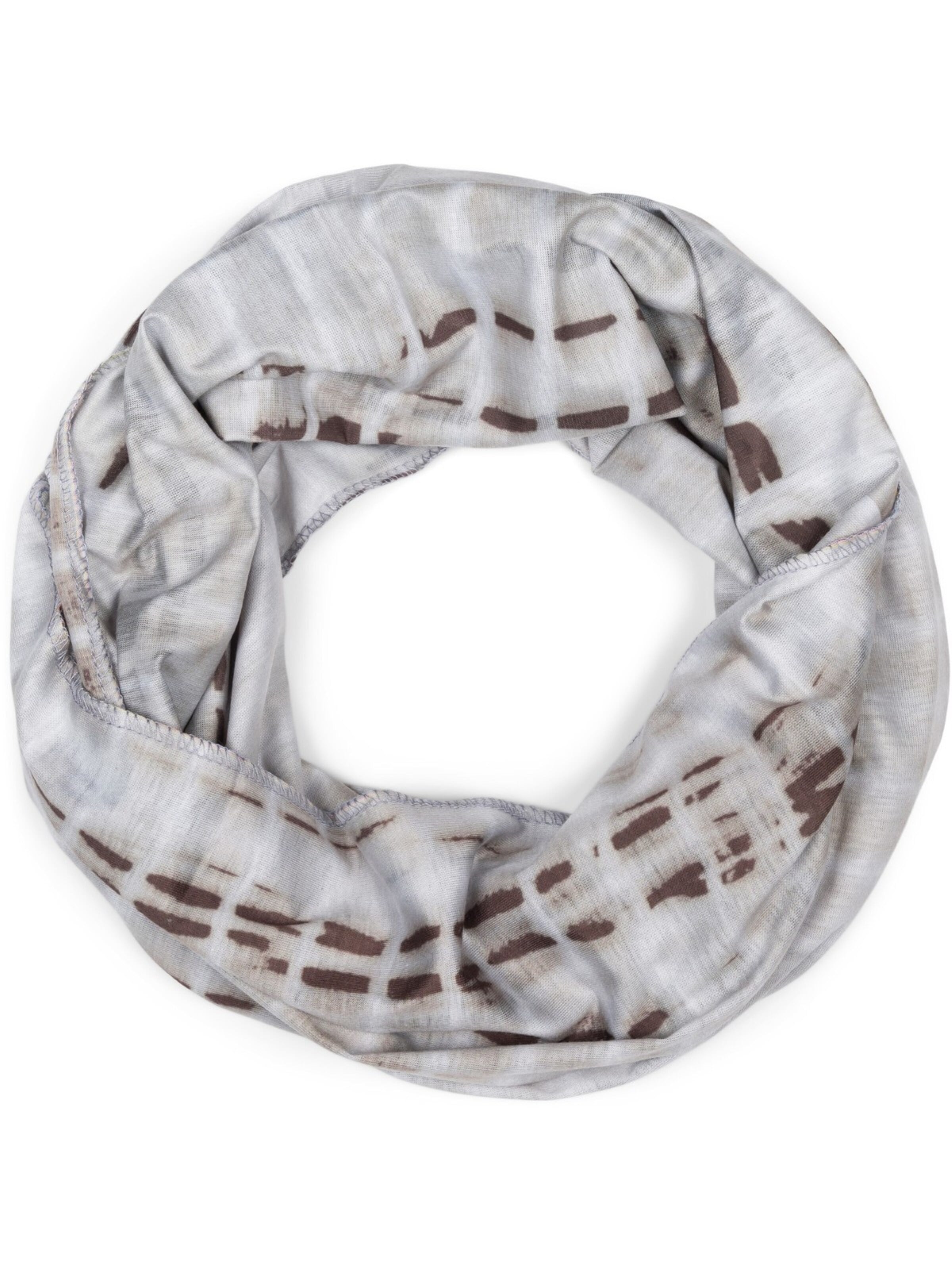 styleBREAKER Schlauchschal 'Loop Schal Batik Streifen'‌ in Grau: Vorderseite