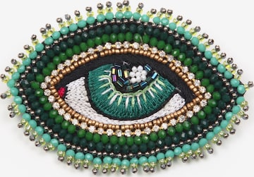 COLLEZIONE ALESSANDRO Brosche 'Eye' in Grün: Vorderseite