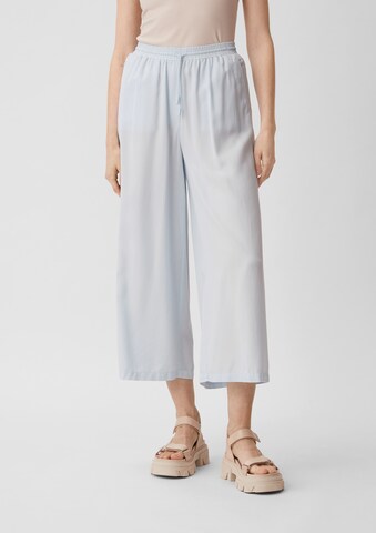 Wide Leg Pantalon comma casual identity en bleu : devant