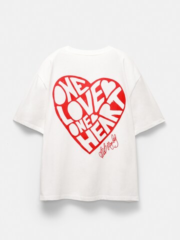 Maglietta 'BOB MARLEY' di Pull&Bear in bianco