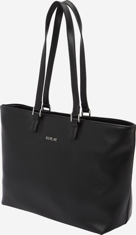 REPLAY Nakupovalna torba | črna barva