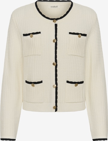 SOAKED IN LUXURY - Cárdigan 'SLNobilo' en blanco: frente