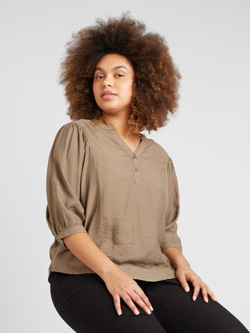ONLY Carmakoma Blouse 'BRITNEY' in Brown