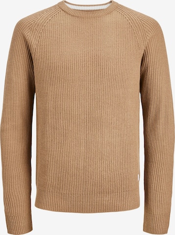 JACK & JONES Sweater in Brown: front