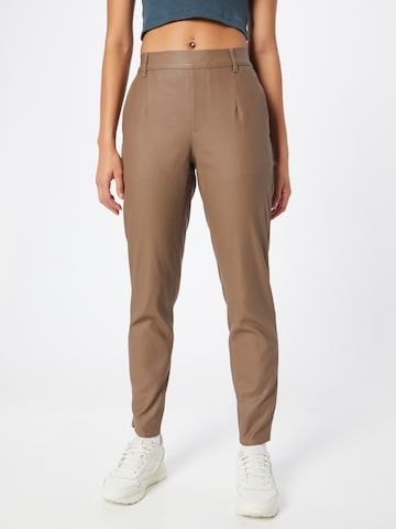 Coupe slim Pantalon 'BELLE LISA' OBJECT en marron : devant