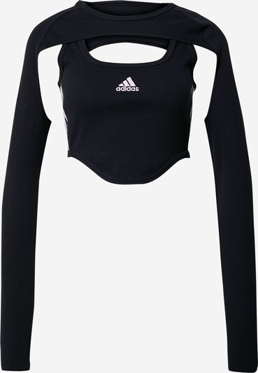ADIDAS SPORTSWEAR Sporttopp 'Dance 3-Stripes Ribbed Fitted With Detachable Sleeves' i svart / vit, Produktvy