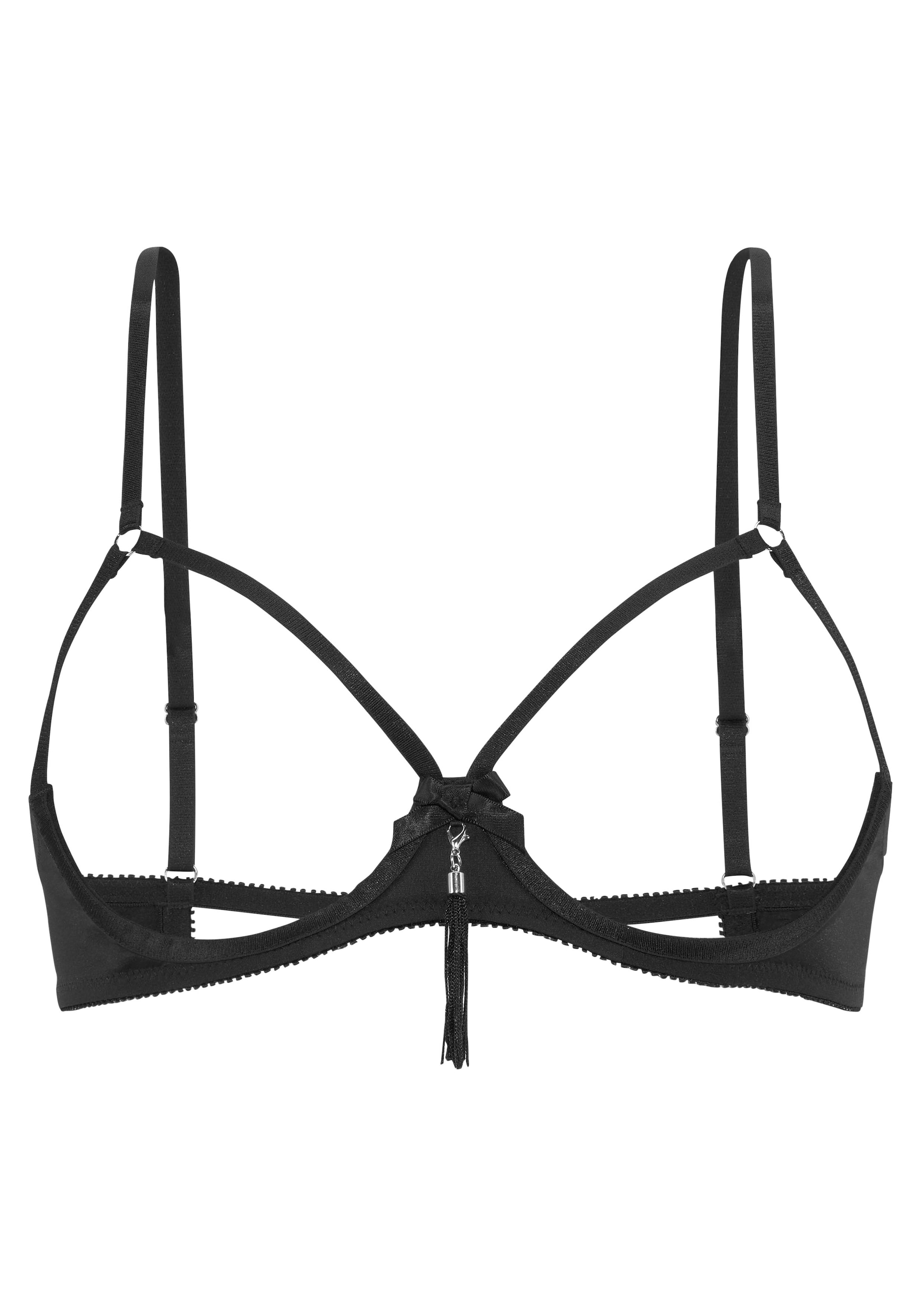 PETITE FLEUR GOLD Öppna underkläder i svart: framsida