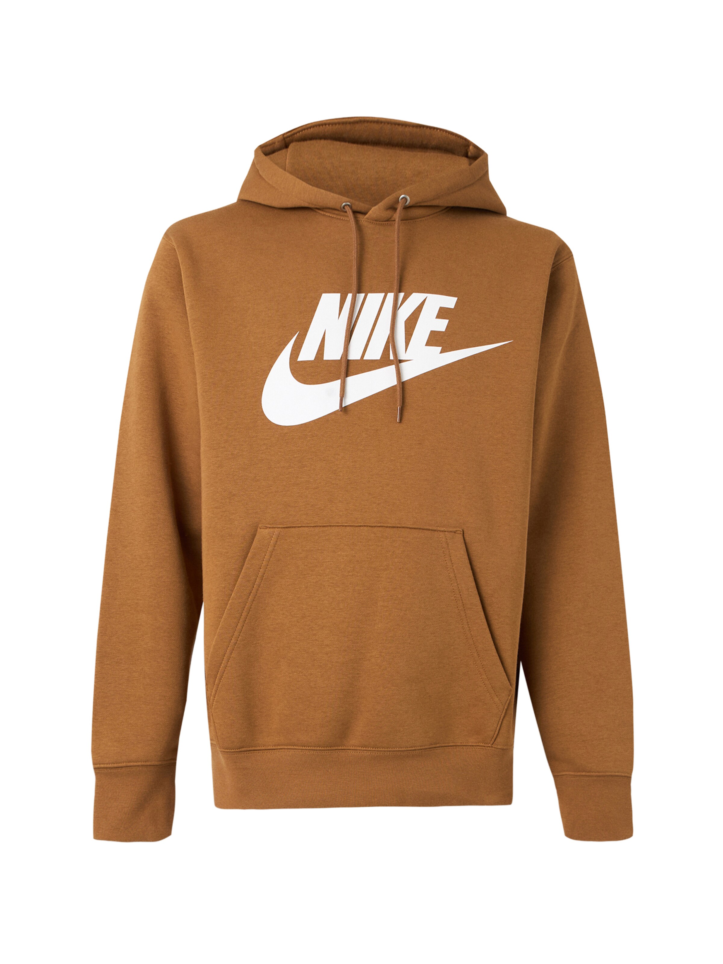 brūns Nike Sportswear Sportisks džemperis 'CLUB': no priekšpuses