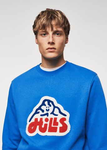 MANGO MAN Sweatshirt in Blue