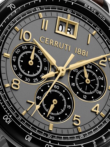 CERRUTI 1881 Analoog horloge 'Chronograph Petroio' in Bruin