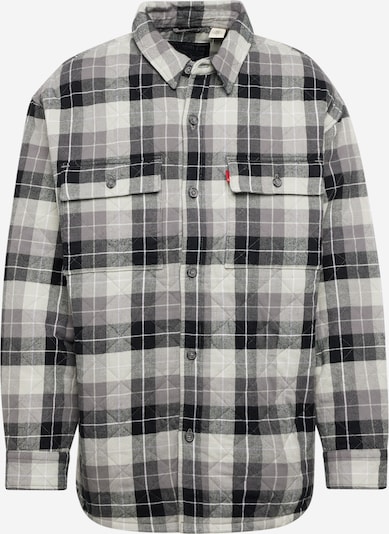 LEVI'S ® Übergangsjacke 'Bernal Heights Overshirt' in dunkelgrau / schwarz / weiß, Produktansicht
