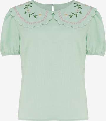 Camicia da donna ' MACIE SCALLOP COLLAR' di Sugarhill Brighton in verde: frontale