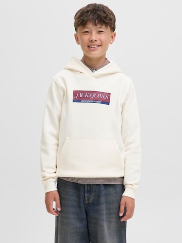 Felpa di Jack & Jones Junior in bianco: frontale