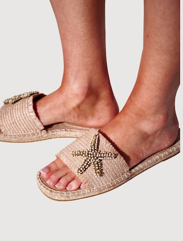 Mule South Beach en beige